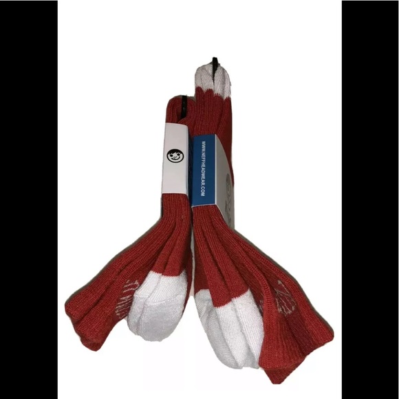 Neff Crew Socks 2 Pair Men 6.5-12 Red w/ White & Logo Skate Snowboard BMX NEW! - Picture 9 of 10